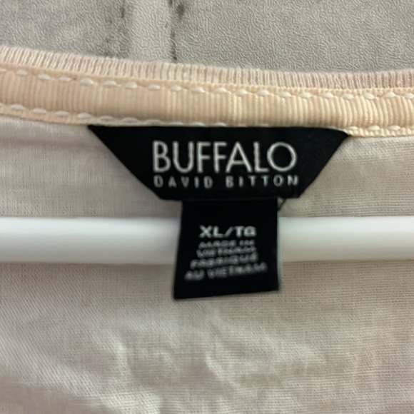 David Buffalo Bitton women’s pink three-quarter sleeve shirt, XL pink stripes, - Picture 2 of 6